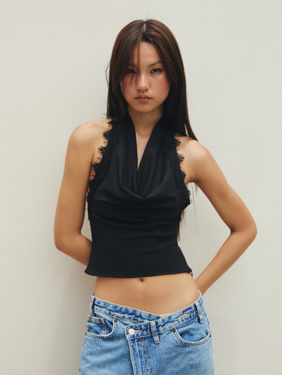 Piper Halter Top - Black