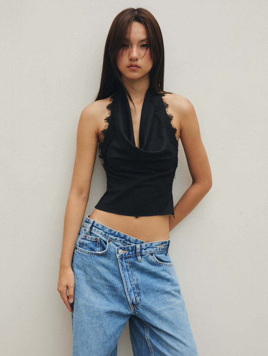Piper Halter Top - Black