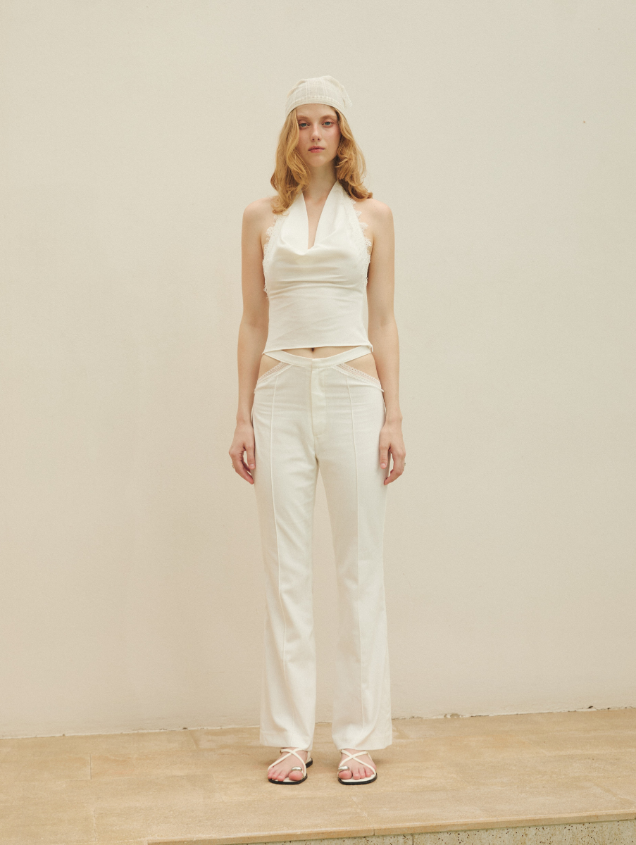 Piper Halter Top - White