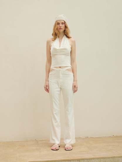 Piper Halter Top - White
