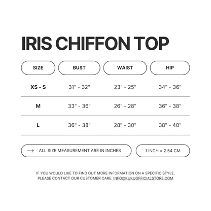 Iris Chiffon Top - Blue