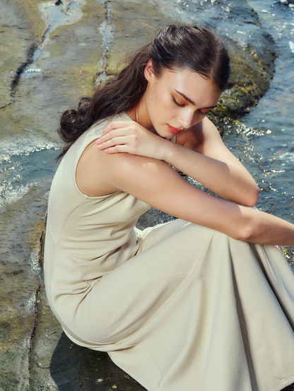 Serene Maxi Dress - Beige