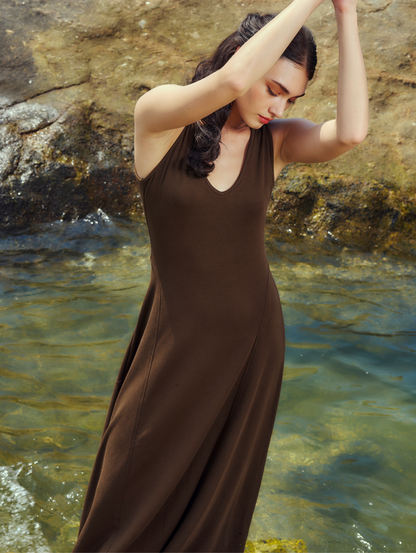 Serene Maxi Dress - Brown