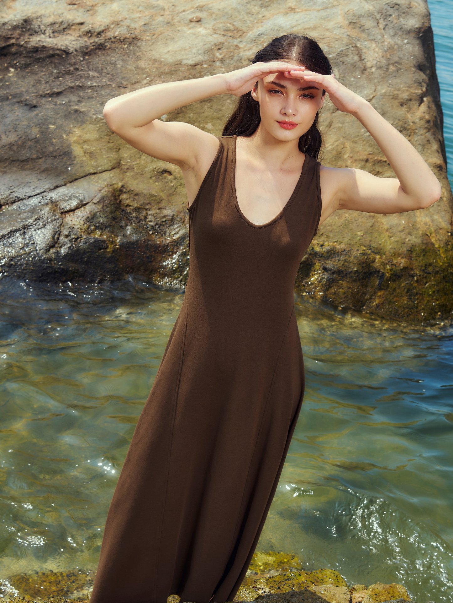 Serene Maxi Dress - Brown