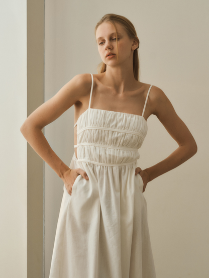 Sofia Linen Dress - White